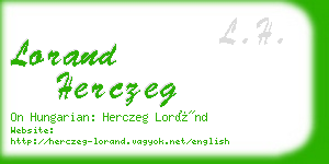 lorand herczeg business card